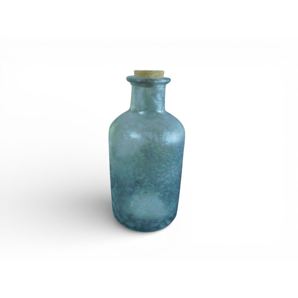 Clear Glass Apothecary Medicine Bottle W Cork Stopper Pharmacy Decor